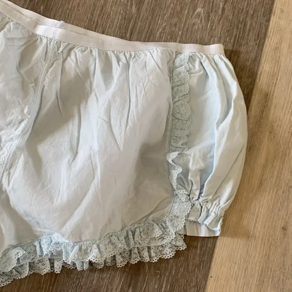 NWOT FREE PEOPLE Forget Me Not Shorties Bloomer Shorts Blue - Picture 6 of 7